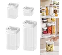 RichVibe Bocal de rangement scellé de 2300 ml, récipient alimentaire hermétique avec boîte de séchage intégrée et minuterie de date, organisation de cuisine empilable pour canettes de marchandises