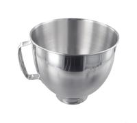 RichVibe Bol mélangeur en acier inoxydable de 4,5 à 5 QT, compatible avec les batteurs sur socle, passe au lave-vaisselle, argenté