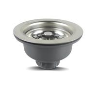 RichVibe Bonde d'évier en acier inoxydable avec bride de vidange de 114 mm pour mini panier, convient pour ouverture d'évier de 83 à 90 mm, filtre d'évier de cuisine