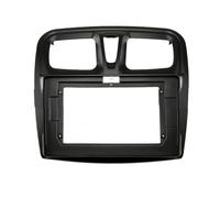 RichVibe Cadre d'autoradio multimédia Logan Sandero 2015-2018, noir en ABS avec panneau de navigation, 1 pièce