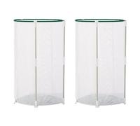 RichVibe Cage de protection pliable en maille blanche pour plantes de jardin, housse transparente respirante pour l'hiver et barrière antiparasitaire, convient pour l'intérieur et l'extérieur, 2