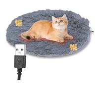 RichVibe Couverture chauffante USB pour animaux domestiques pour chats et chiens, 28 températures constantes, tapis chauffant avec tissu en peluche douce, protection contre la surchauffe, efficacité
