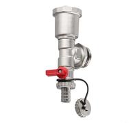 RichVibe Distributeur de chauffage en laiton G1 DN25 avec purgeur automatique rapide pour robinets de vidange de circuit, température maximale de 120 °C, design d'entretien intégré (rouge)