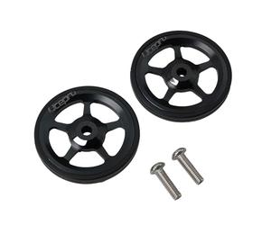 RichVibe Easy Wheels for Brompton Folding for Bike - Support arrière en alliage d'aluminium avec boulon M6, pour CNC AL7075 design creux, diamètre de roue de 60 mm, 1 paire