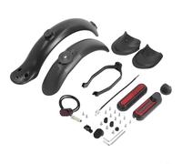 RichVibe Ensemble de garde-boue et de feu arrière pour trottinette électrique Xiaomi Pro, arrière réfléchissant avec coques latérales, ABS résistant à l'usure, installation, noir et rouge (ensemble