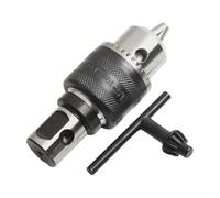 RichVibe Ensemble de mandrin de perceuse avec adaptateur 1,9 cm tige vers filetage conique B16 avec clé de mandrin et 3 mâchoires pour une prise en main sûre (1)