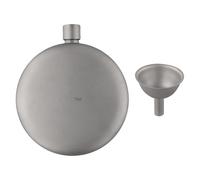 RichVibe Flasque 170 ml Ti60 légère et portable résistante à la corrosion avec bouchon en silicone et entonnoir pour camping, randonnée, voyage en plein air