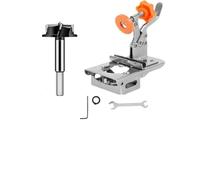 RichVibe Gabarit de perçage de charnière caché de 35 mm pour le travail du bois, guide de perçage de trous avec foret en alliage et pour fixation en acier inoxydable, compatibilité avec les panneaux