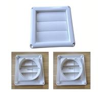 RichVibe Grille de ventilation extérieure de 10,2 à 15,2 cm avec rabat à 3 voies pour éviter les animaux et les oiseaux, en polypropylène, hotte d'aération blanche à peindre pour remplacement