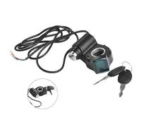 RichVibe Interrupteur d'alimentation avec clés et prise à 3 broches pour scooter électrique Kugoo électrique E-Bike Voltmètre Lock
