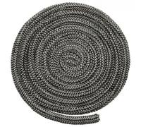 RichVibe Joint de porte pour poêle à bois en fibre de verre 14/16 mm Longueur 2 m Pour poêle à bois et poêle à granulés Résistant à la chaleur jusqu'à 500 °C pour cheminée et chaudière Noir