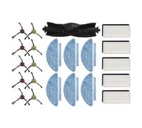 RichVibe Kit de balai de rechange pour Medion X20 SW/MD 11415 X21 SW/MD 11500 avec 1 brosse rouleau principale, plusieurs brosses latérales, tampons de nettoyage sans outils nécessaires