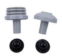 RichVibe Kit de crépine d'entrée de piscine 32 mm pour système de circulation d'eau Intex avec buse de jet et connecteurs (noir)