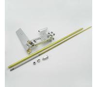 RichVibe Kit de gouvernail de direction de bateau RC - Support d'arbre flexible de 4 mm - Système d'entraînement marin réglable - Pièces en alliage CNC pour course de hors-bord, piscine, lac