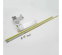 RichVibe Kit de gouvernail de direction de bateau RC - Support d'arbre flexible de 4 mm - Système d'entraînement marin réglable - Pièces en alliage CNC pour course de hors-bord, piscine, lac