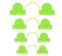 RichVibe Lot de 100 pinces de fixation sécurisée à double tête pour film plastique, tissu d'ombrage, filet à bulles pour isolation, 4 à 7 mm de diamètre, vert (4 mm)