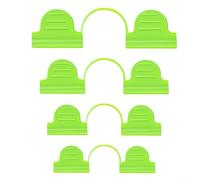 RichVibe Lot de 100 pinces de fixation sécurisée à double tête pour film plastique, tissu d'ombrage, filet à bulles pour isolation, 4 à 7 mm de diamètre, vert (5 mm)