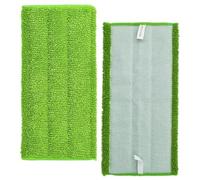 RichVibe Lot de 2 serpillères réutilisables en microfibre pour jet humide et sec Swiffer pour nettoyage des sols humides et secs, chiffons lavables pour bois dur, carrelage, stratifié, linoléum, 28,5