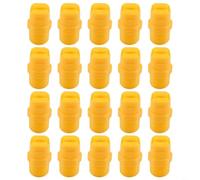 RichVibe Lot de 20 buses de pulvérisation plates à 80 degrés avec filetage mâle 1/4 BSPT en plastique pour jardin, agriculture, irrigation, entretien des plantes, filetage externe