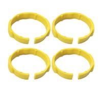 RichVibe Lot de 4 colliers de serrage coudés pour aspirateurs Karcher 2.863-012.0 - Pour aspirateurs MV3 à MV6 Series WD - Gris et jaune - Raccord en plastique pour tuyau d'aspiration 4.441-066.0