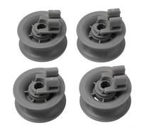 RichVibe Lot de 4 roulettes de rechange pour panier supérieur de lave-vaisselle 611666 pour panier supérieur Bosch, Siemens, NEFF, CONSTRUCTA, INDESIT, Junker, ABS, gris, 31 x 14 mm