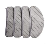 RichVibe Lot de 4 serpillères de rechange ECOVACS pour Deebot N20 Series - Chiffons en microfibre gris, lavables en machine et réutilisables - Ramassage efficace de la saleté et des poils d'animaux
