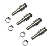 RichVibe Lot de 4 tiges de raccord de tuyau 4.443-019.0 pour Karcher Puzzi 100, 200, 300, 400 8/1 - Pièce de rechange en acier inoxydable 304