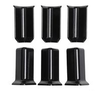 RichVibe Lot de 6 blocs de garniture d'angle de plinthe avec coins intérieurs et extérieurs pour installation de plinthes murales (M, noir)