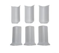 RichVibe Lot de 6 blocs de garniture d'angle de plinthe avec coins intérieurs et extérieurs pour installation de plinthes murales (M, blanc)