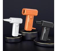 RichVibe Mini ventilateur turbo haute vitesse 130 000 tr/min avec lumière LED et flux d'air variable, pour plusieurs buses de camping, séchage des cheveux, soufflage, pompage - Noir