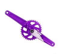 RichVibe Pédalier de vélo de route 3 boulons 34T étroit et large avec pédalier de 68 mm compatible avec 9 12 vitesses en alliage d'aluminium (violet)