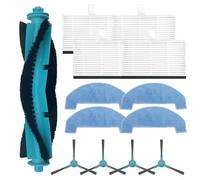 RichVibe Pièces de rechange pour aspirateur Conga Telios Plus TE 70TE Series de TE 70 TE01 à TE 70 TE75 avec 1 brosse principale, 4 serpillères, 4 brosses latérales, 4 raccords (A)