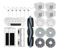 RichVibe Pièces de rechange pour aspirateur T20 pour aspirateur Omni. Comprend 1 brosse principale, 6 brosses latérales, 1 couvercle, 1 poubelle, 1 support, 4 chiffons de serpillère, 4 sacs à