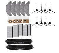 RichVibe Pièces de rechange pour Laresar pour L6 for Pro, Ultenic, + Robot pour aspirateur - 2 pour brosses principales, 8 brosses latérales, 5 serpillères, 5 sacs