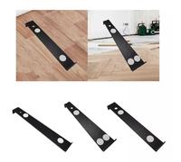 RichVibe Pose de plancher en bois, pour barre de traction robuste, planche en vinyle stratifié et plancher en bois dur, construction en acier de 31 cm de long, noir