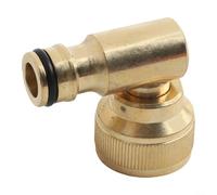 RichVibe Raccord coudé pivotant 3/4 en laiton pour filetage BSP femelle - Connecteur de tuyau rotatif pour tuyau de jardin, adaptateur de robinet d'extérieur (1 pièce)