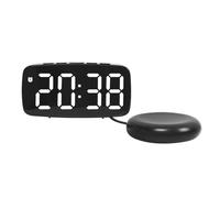 RichVibe Réveil numérique intelligent avec écran LED vert, rappel d'alarme et vibration, luminosité réglable, rechargeable par USB pour chambre à coucher, bureau ou voyage