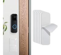 RichVibe Sonnette vidéo double face, sans perçage, avec forte adhérence, 6 tampons adhésifs haute résistance, fixation murale ou porte sur des surfaces lisses