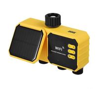 RichVibe Système d'irrigation goutte à goutte intelligent à énergie solaire avec minuterie d'arrosage automatique programmable à 4 voies IPX5 étanche pour plantes de jardin, aménagement paysager