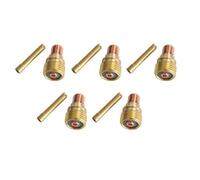 RichVibe TIG Kit de corps de mandrin court pour objectif à gaz WP9/20/25, 10 pièces - Accessoires de soudage en laiton cuivre avec pinces à électrode oblique et petits connecteurs en maille