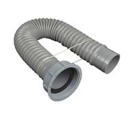 RichVibe Tuyau de vidange pour évier de cuisine et machine à laver, tuyau d'eaux usées de 58 mm avec pour anneau pré-attaché, pour kit de drainage d'égout PP + PVC, 40/60/80/100/120 cm