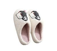 Richymfa Chaussons d'hiver pour femme chaudes, chaussons d'Halloween en peluche, chaussures velues, antidérapantes, pantoufle en éponge familiale, pantoufles légères pour la maison, couple, D, 41 EU