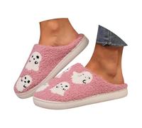 Richymfa Pantoufles d'Halloween pour Femmes Peluche, Chaussons Citrouille d'Halloween Antidérapant Coton Pantoufle Pumpkin Drôle Multiple Élégant Causal Shoes Famille Slippers Femmes Chaussures, B, 40