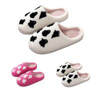 Richymfa Pantoufles d'Halloween pour Femmes Peluche, Chaussons Citrouille d'Halloween Antidérapant Coton Pantoufle Pumpkin Drôle Multiple Élégant Causal Shoes Famille Slippers Femmes Chaussures, D, 44