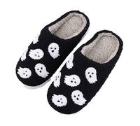 Richymfa Pantoufles d'Halloween pour Femmes Peluche, Chaussons Citrouille d'Halloween Antidérapant Coton Pantoufle Pumpkin Drôle Multiple Élégant Causal Shoes Famille Slippers Femmes Chaussures, E