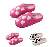 Richymfa Pantoufles d'Halloween pour Femmes Peluche, Chaussons Citrouille d'Halloween Antidérapant Coton Pantoufle Pumpkin Drôle Multiple Élégant Causal Shoes Famille Slippers Femmes Chaussures, C, 38