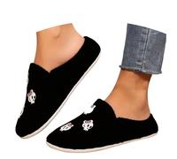 Richymfa Pantoufles d'hiver chaudes pour femme - pantoufles citrouille d'Halloween pour femme élégantes pantoufle automne éponge pantoufle à mémoire de forme unisexe Slippers carton chaussures en