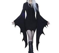 Richymfa Robe Gothique Femme Élégante Robe Vampire Gothique Femme avec Épaules Découvertes Grande Taille Robe de Cérémonie Manches Dolman Maxi Robes Vintage Costume Victorien de Palais Princesse