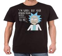 Rick &Amp; Morty Mens Cotton T-Shirt - I'm Sorry But Your Opinion Means Very Little to Me Size S