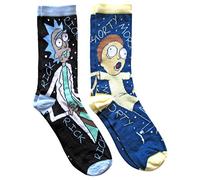 Rick and Morty Character Lot de 2 paires de chaussettes pour homme Pointure 39-46